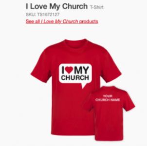 I Love My Church T-Shirts (Men and Women)